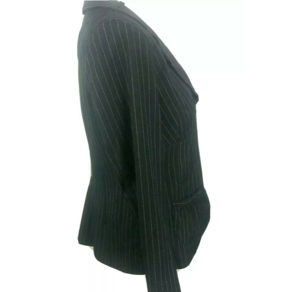 Canyon River Blues Black Blazer Jacket Sz Medium Pinstripe - Picture 4 of 10